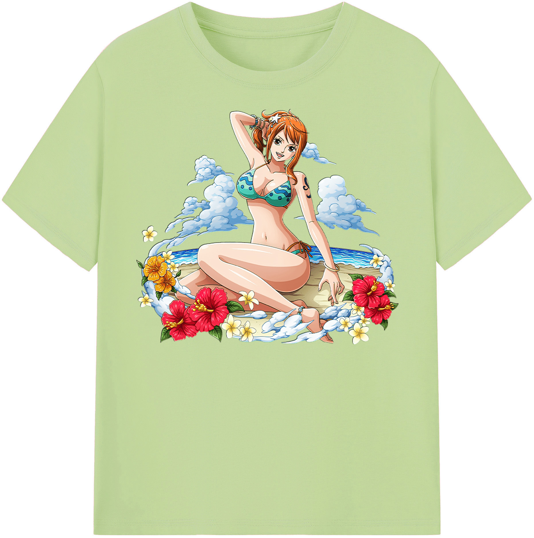 ワンピース ナミ ONE PIECE Nami 綿100％半袖Tシャツ（フロントプリント）